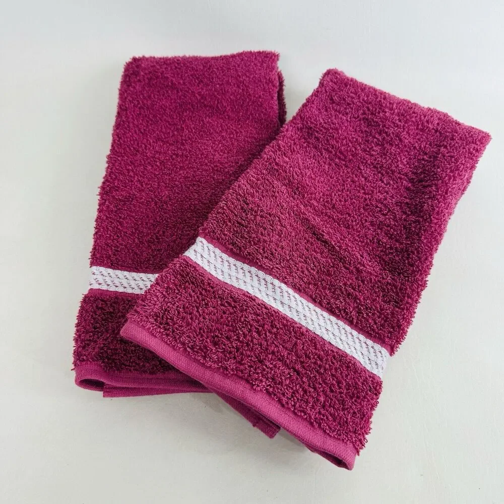 Vintage Home‎ Collection Guest Hand Towels 16 X 25 Bathroom Berry Set of 2 New